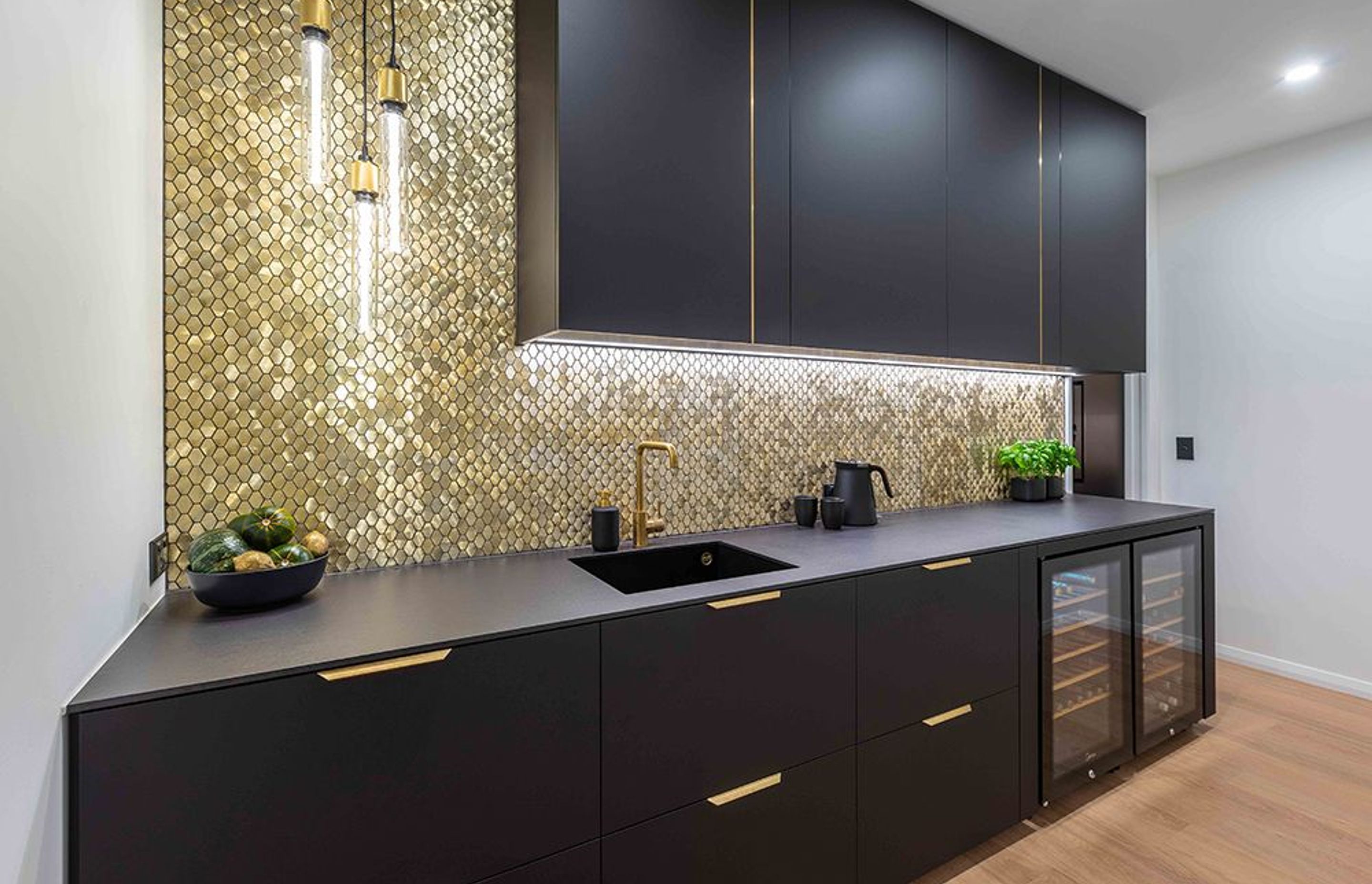 Gold in a contemporary modern home