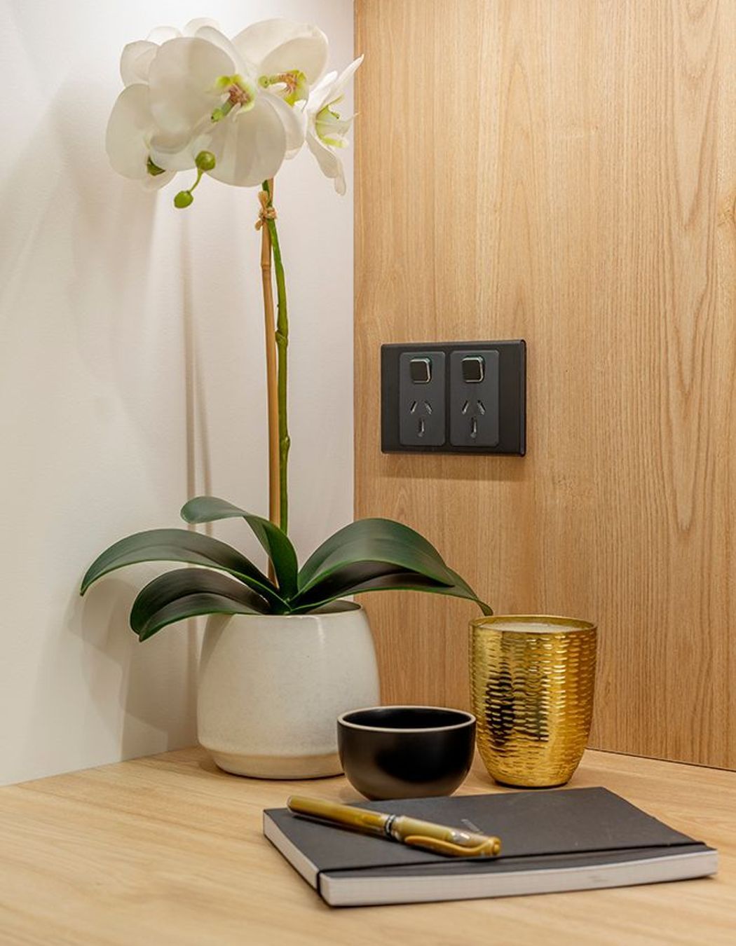 Gold in a contemporary modern home