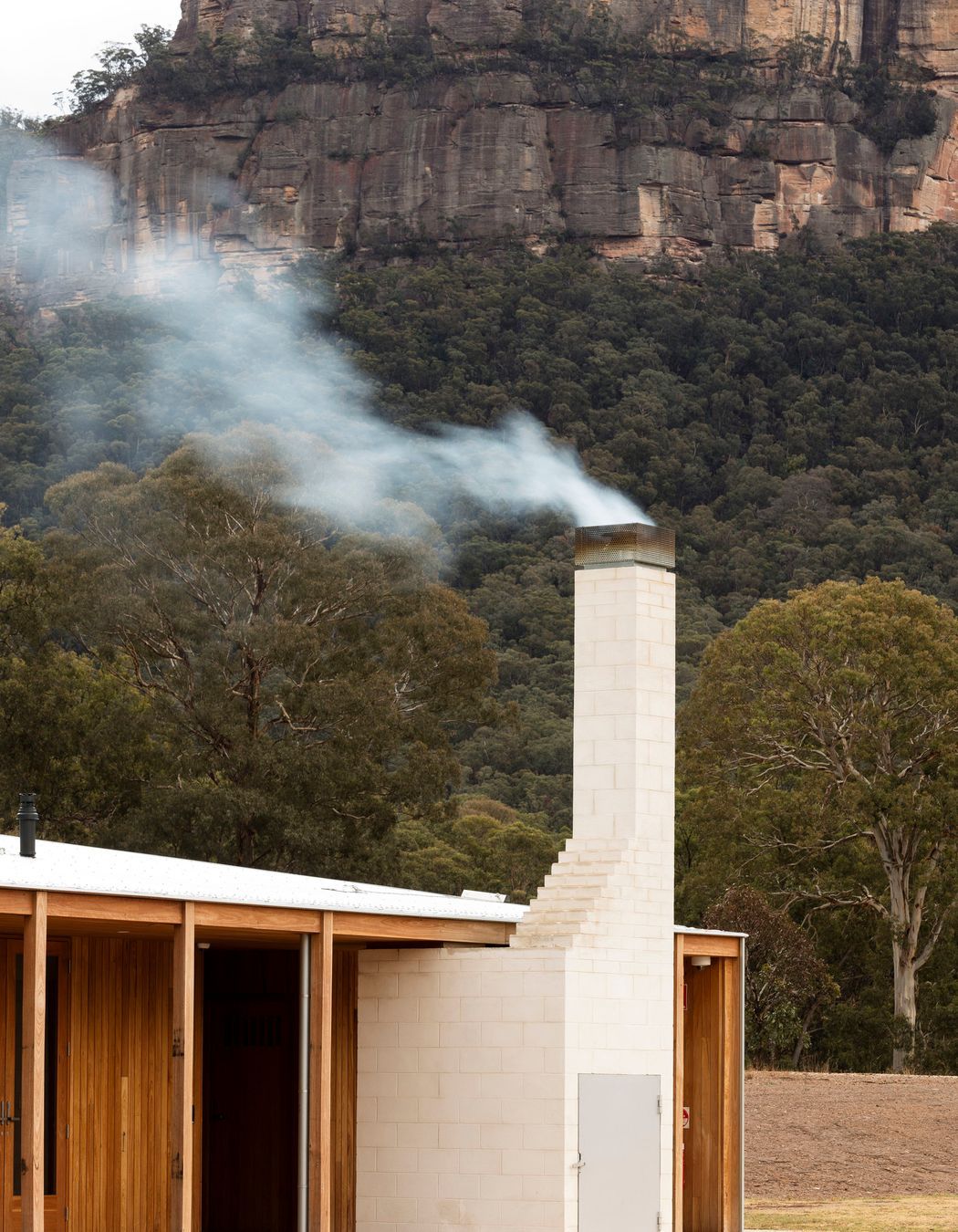The escarpment rises above.