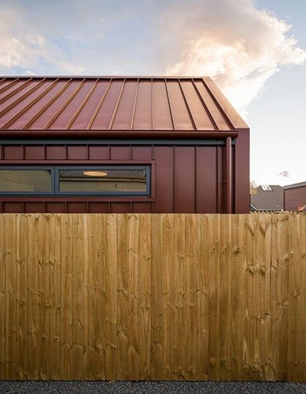 The property has been named Cydonia after the Latin genus for quince, a common fruit in Canterbury and a favourite of the client who makes rich, red quince paste every year—referenced by the colour of the long-run steel cladding.  