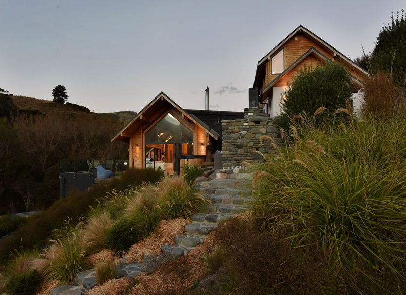 Split Level Timber Home on a Hill. Build & Design in Tai Tapu.
