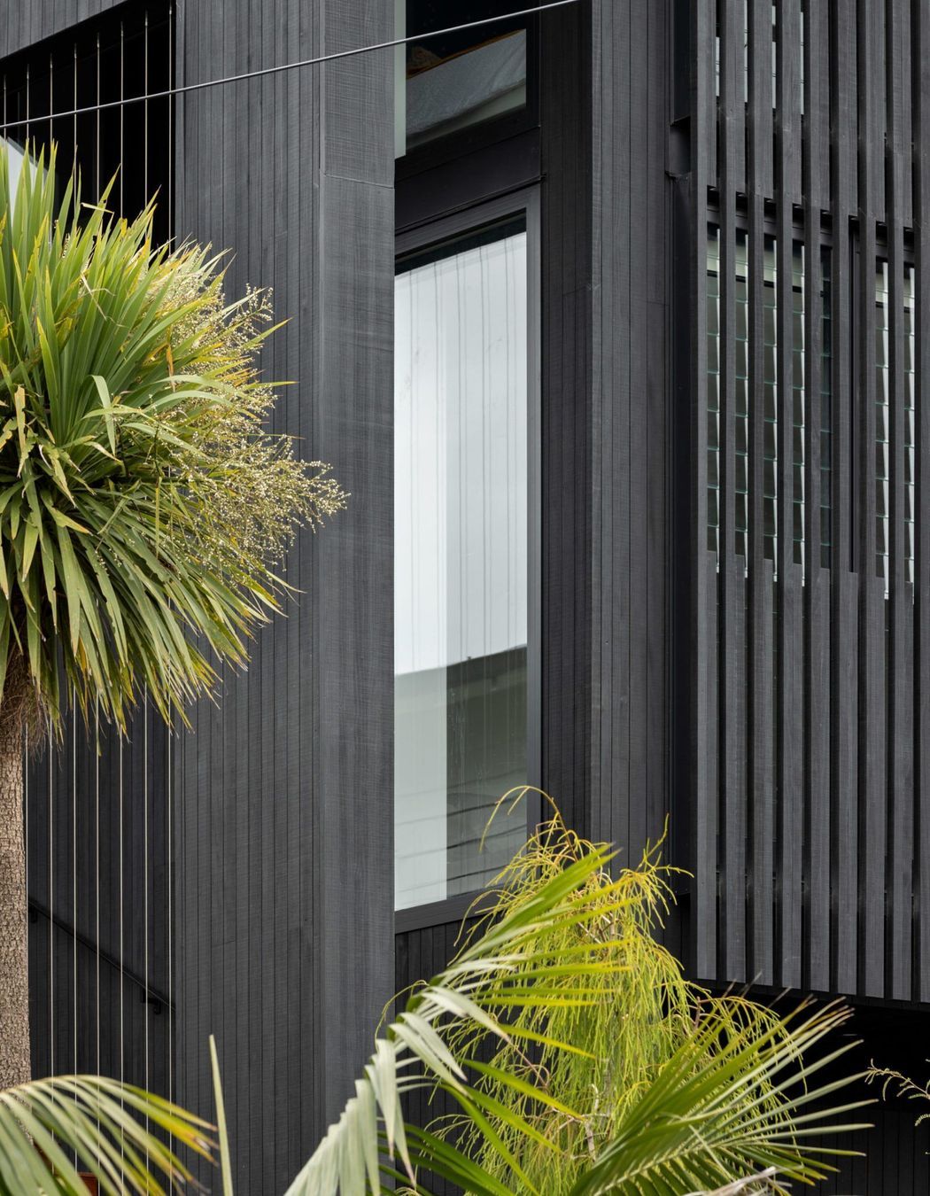 Timber batten screening gives added privacy.