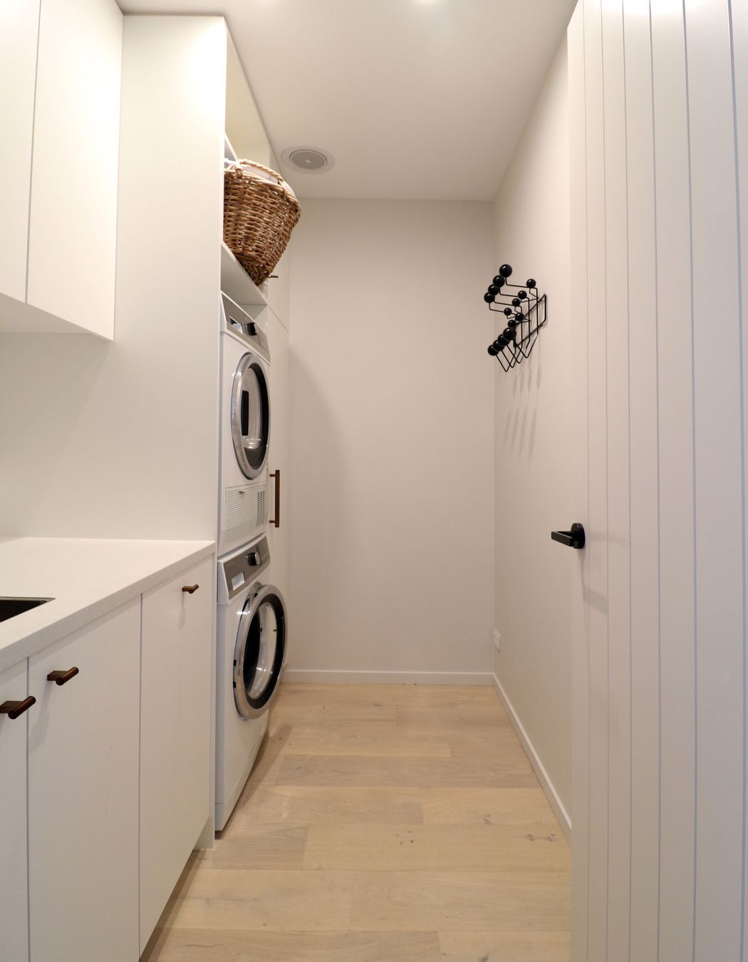 Walnut Veneer with Dark Cabinetry