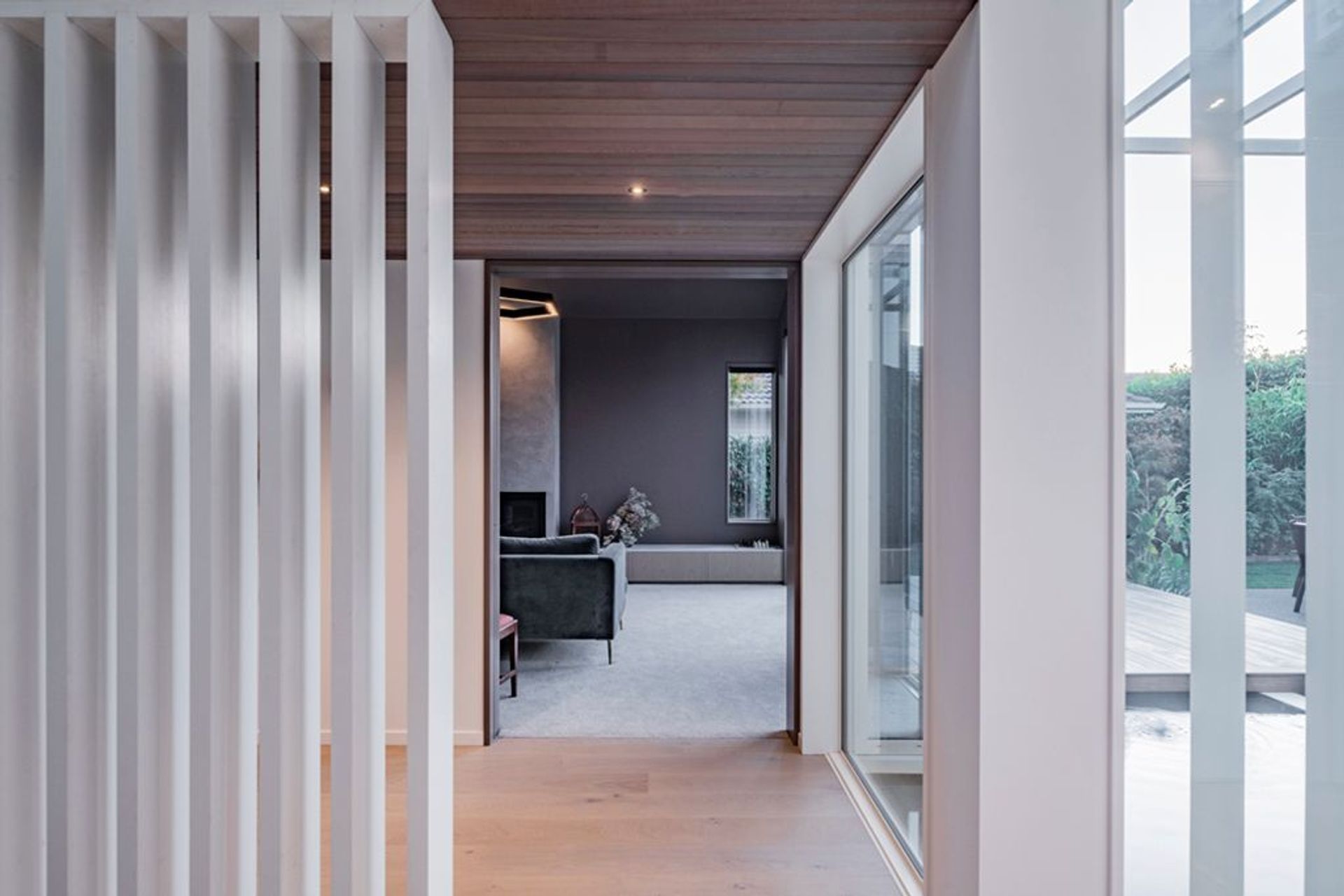 A screen at the front of the home offers a glimpse as to what lies ahead.