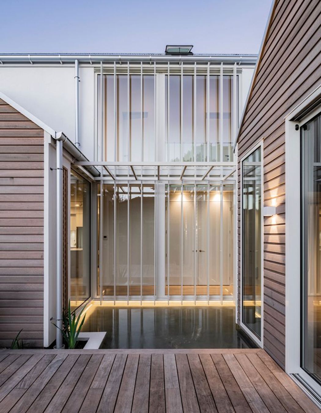 Where possible, rooms have been positioned around the reflection pond.