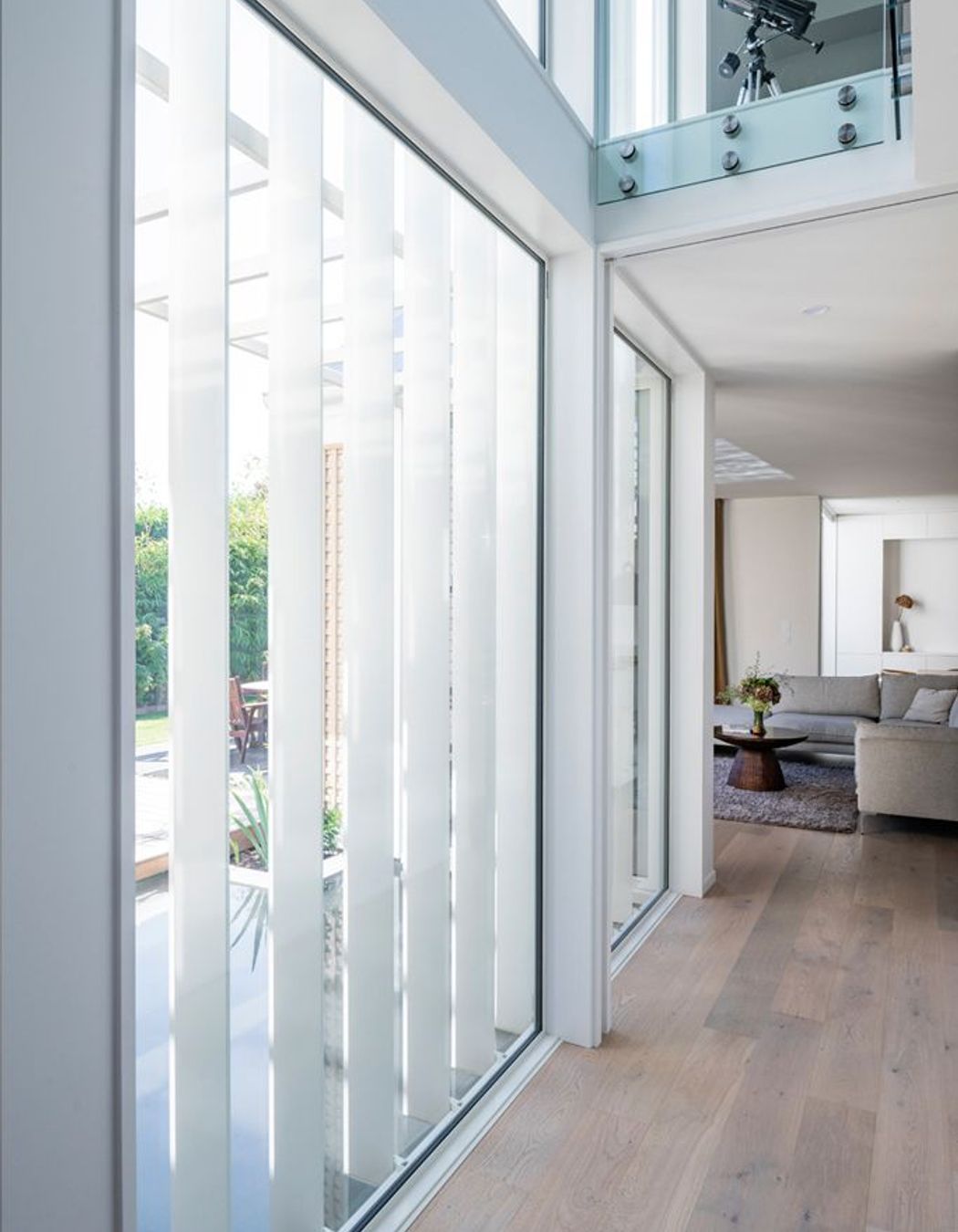 The water reflects into the home at different times of the day.