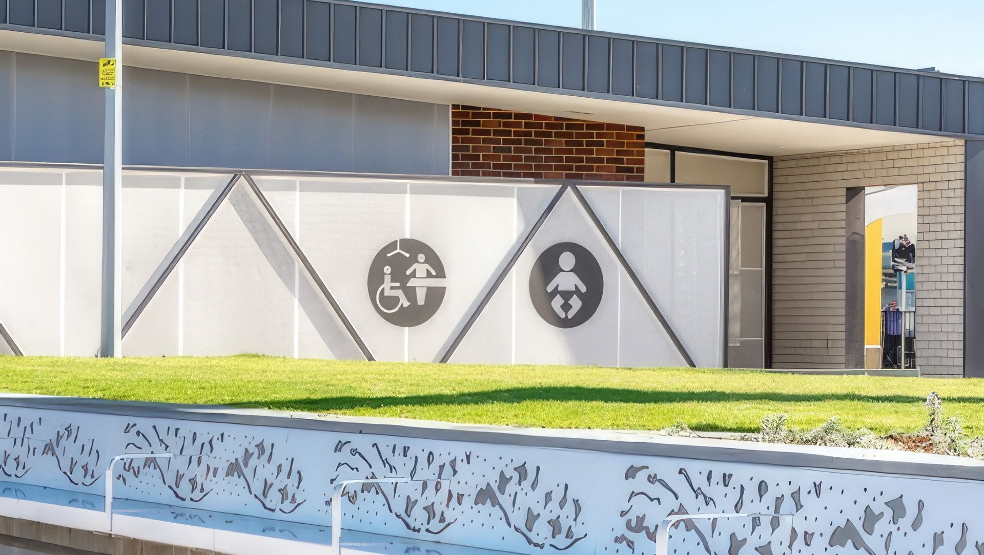 Maude St. Amenities Building banner