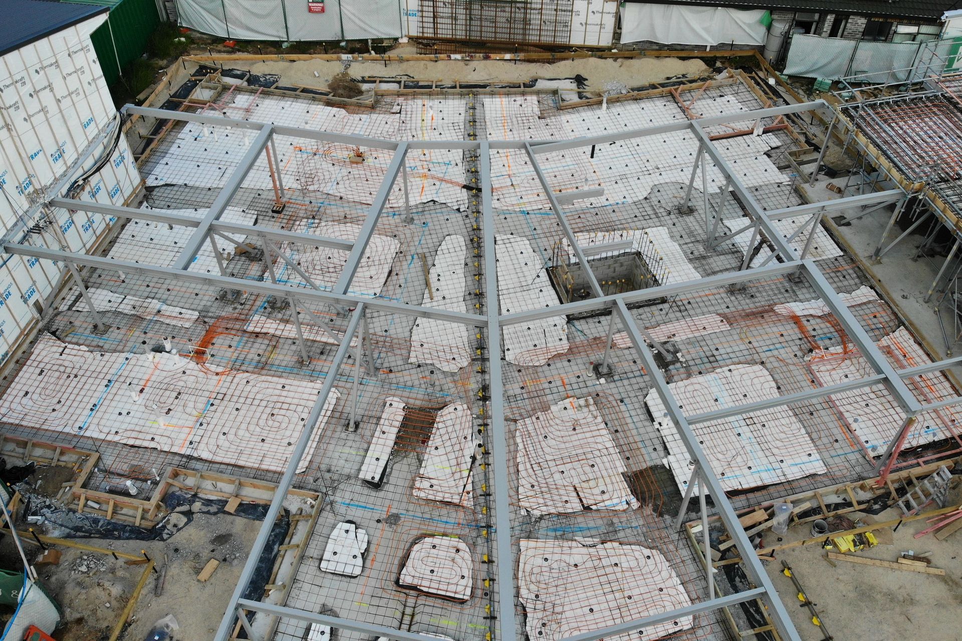 Drone Underfloor Pipe Work