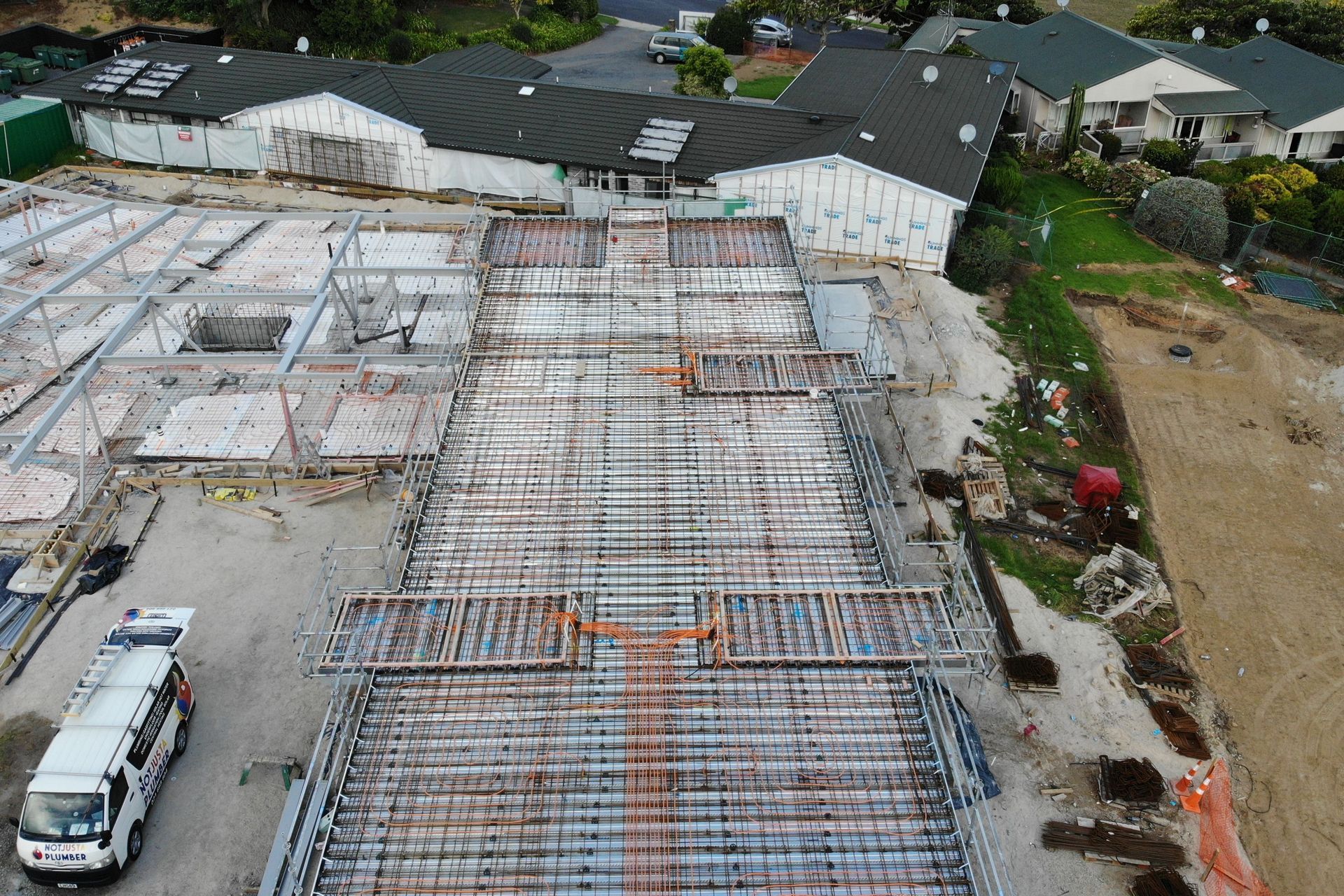 Drone Underfloor Pipe Work