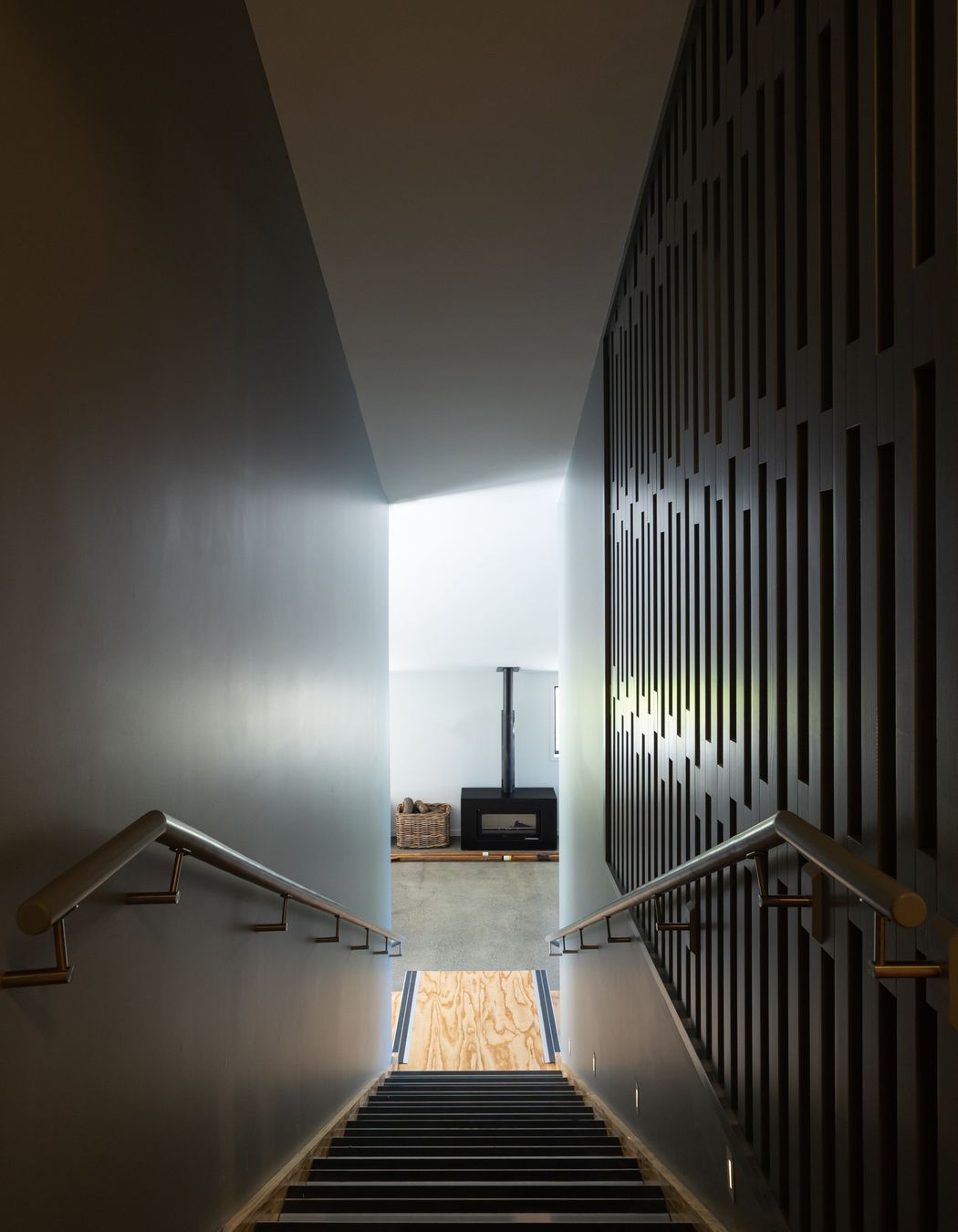 ©️ Jono Parker   The stairs from the clubroom up to the second floor accommodation level.