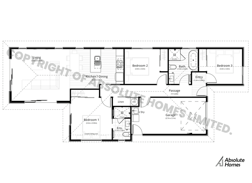 Addyson Floor Plan - Absolute Homes - 3-bed Floor Plan