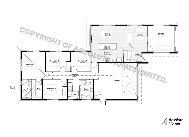 Baxter Plan - Absolute Homes - 4-bed Floor Plan