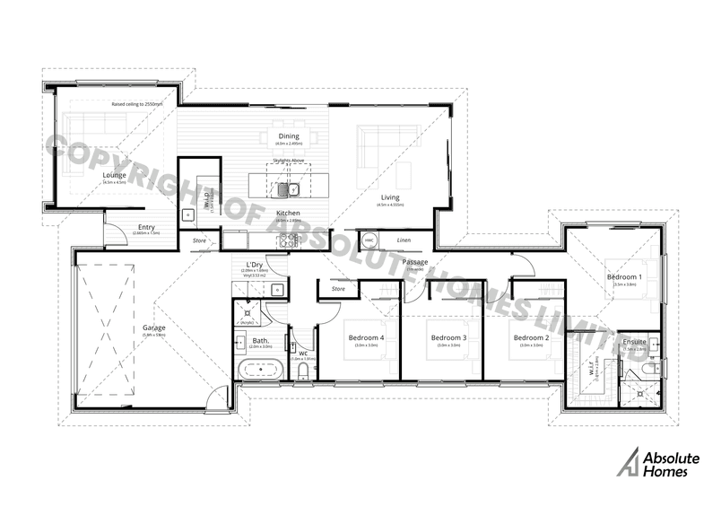 Ivy Floor Plan - Absolute Homes - 4-bed Floor Plan