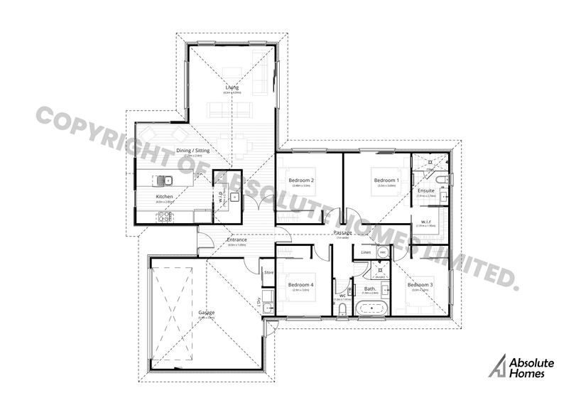 Jasper Plan - Absolute Homes - 4-bed Floor Plan