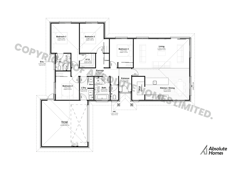 Levi Plan - Absolute Homes - 4-bed Floor Plan