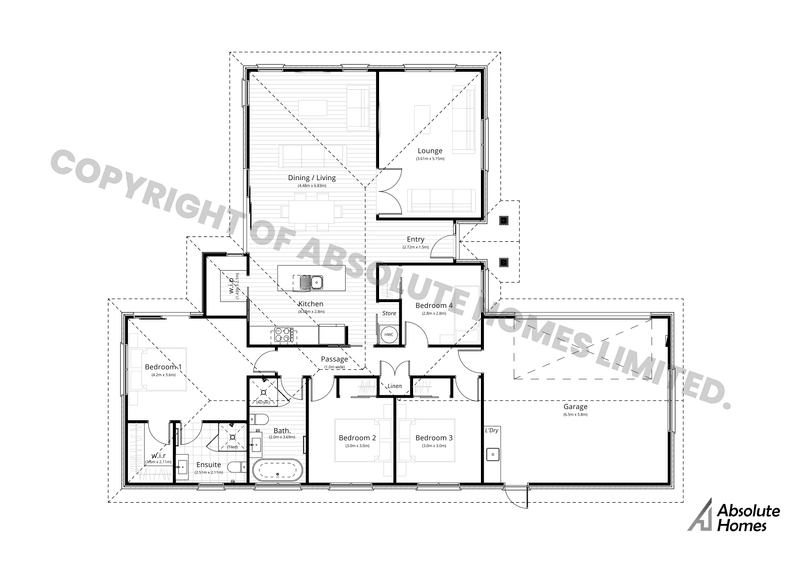 Lucy Plan - Absolute Homes - 4-bed Floor Plan