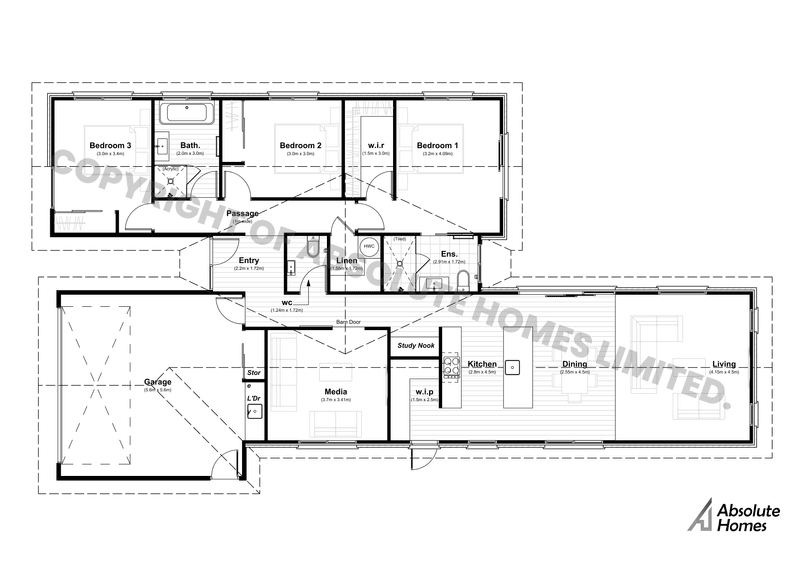 Zephyr Plan - Absolute Homes - 3-bed Floor Plan