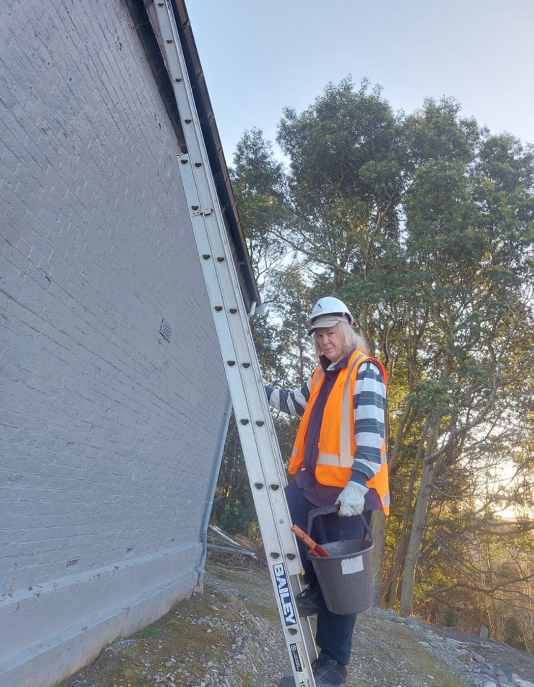 Heading up to check spouting