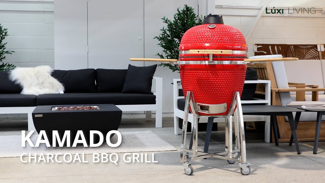 24" Kamado Ceramic Charcoal Grill With Bonus Accessory gallery detail image