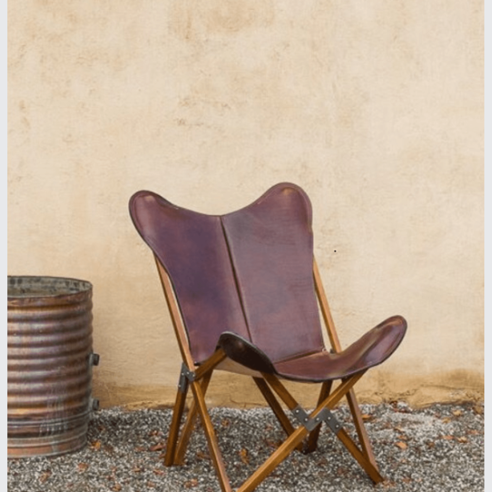 Palermo Folding Leather Chair gallery detail image