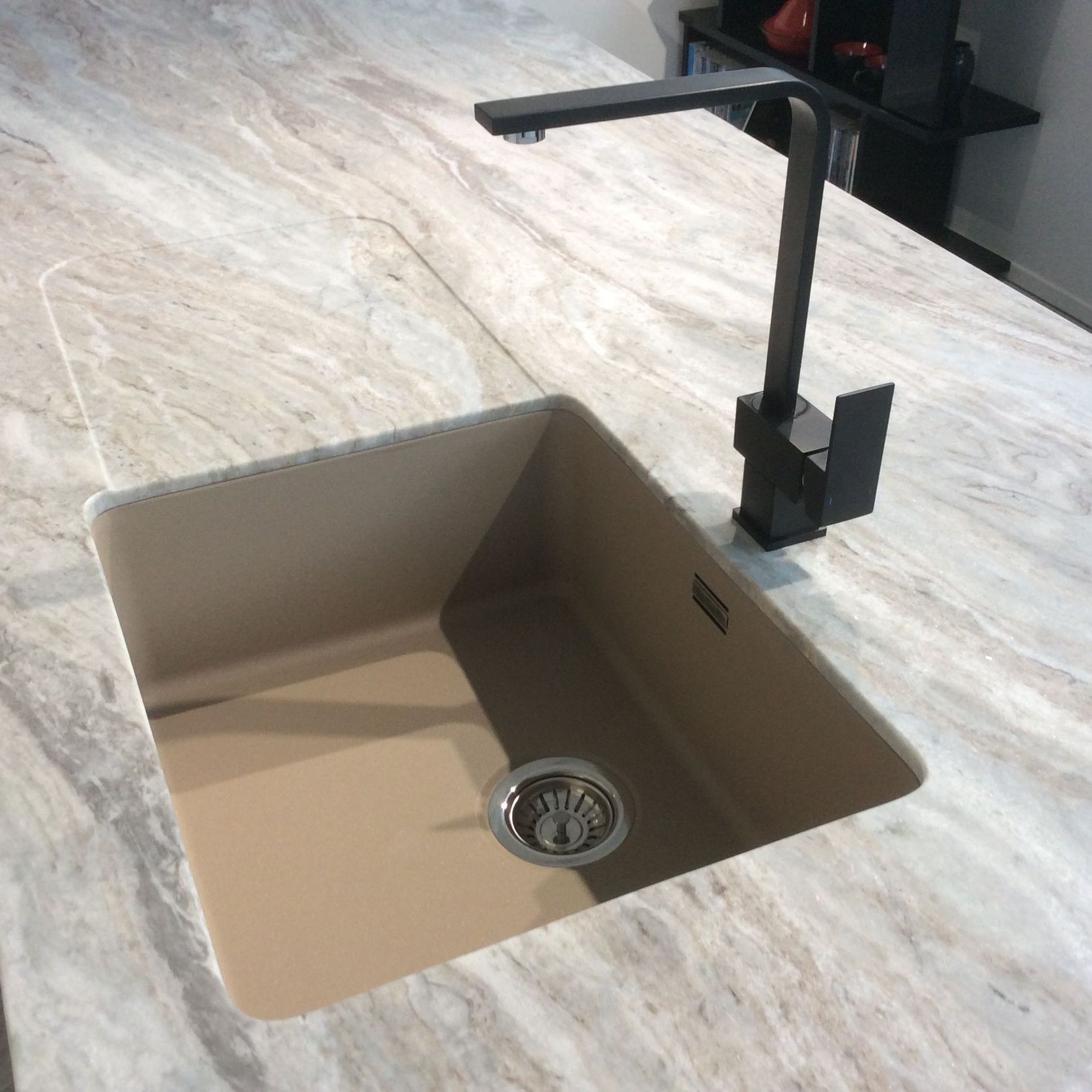 50x40 Sahara Sand Coloured Stainless Steel Sink IK730005 gallery detail image