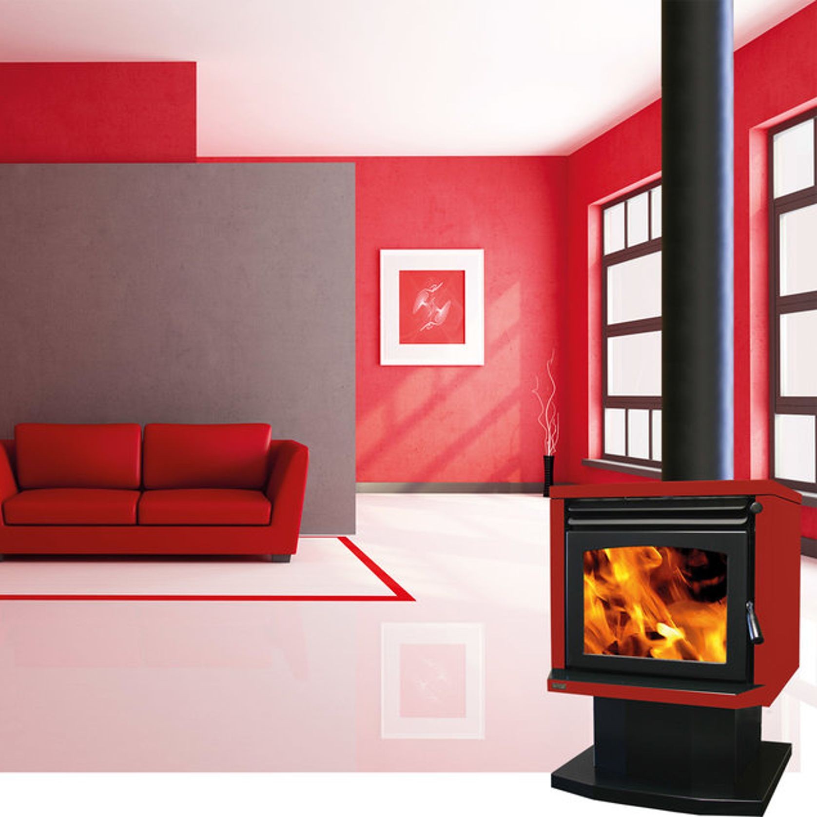 Genesis Freestanding Wood Fire gallery detail image