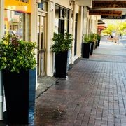 Black Powder Coated Tapered Column Planter gallery detail image