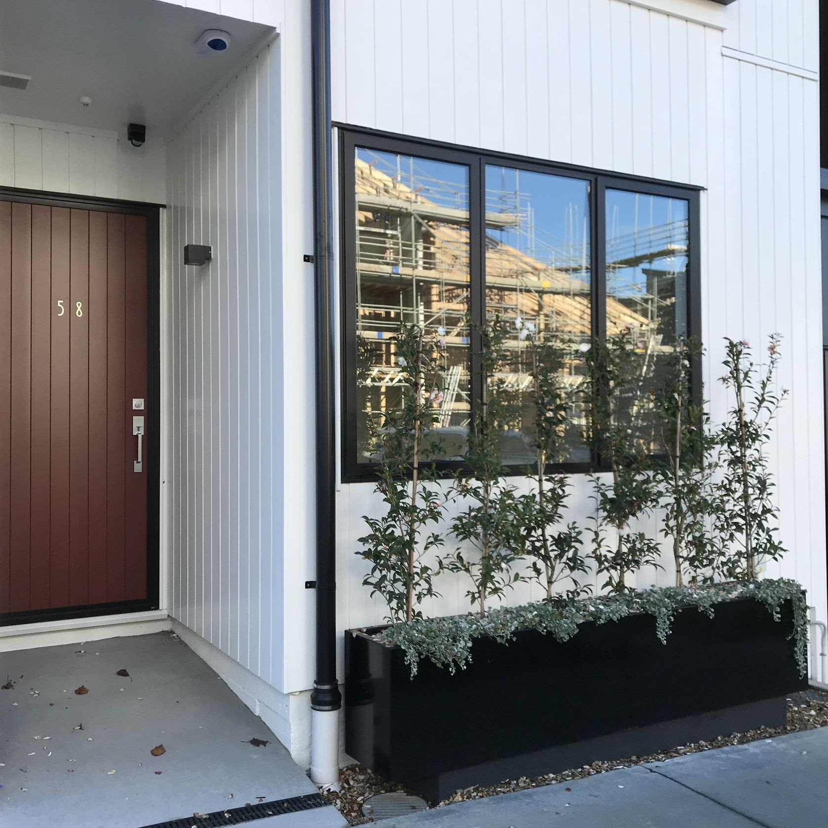 Black Powdercoated Trough Planter 1400 gallery detail image