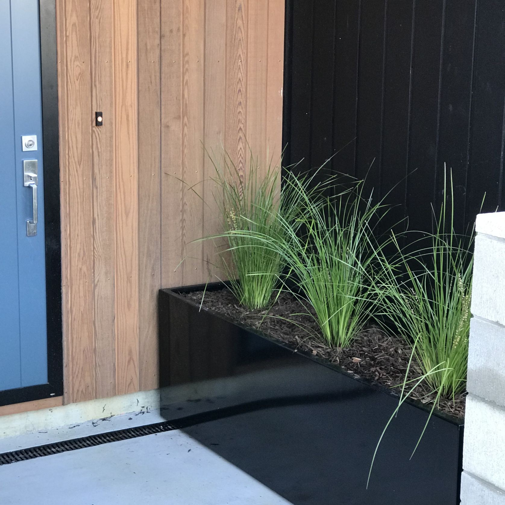 Black Powdercoated Trough Planter 1400 gallery detail image