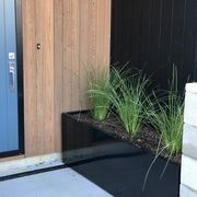 Black Powdercoated Trough Planter 1400 gallery detail image