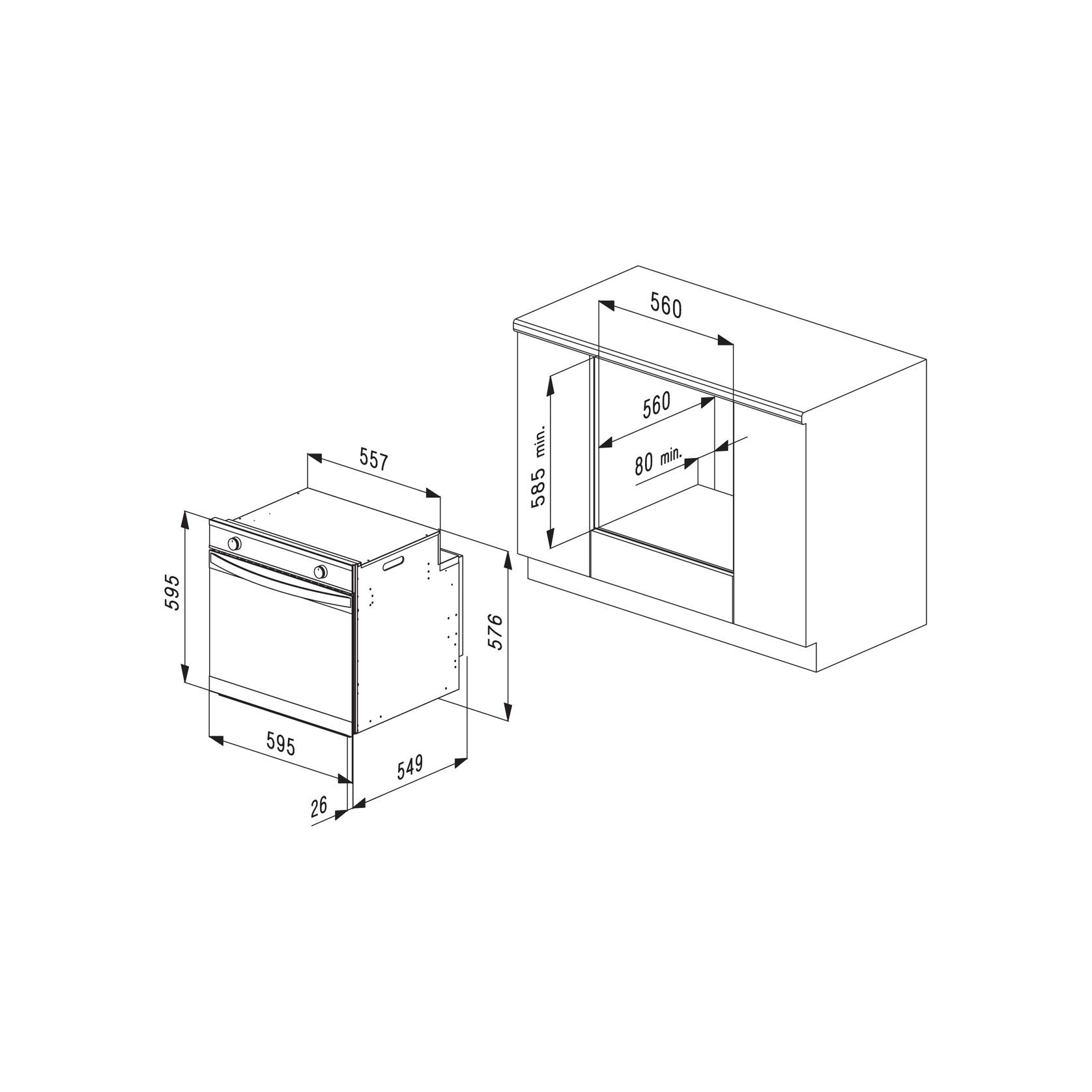Kleenmaid Black Krystal Oven 60cm gallery detail image