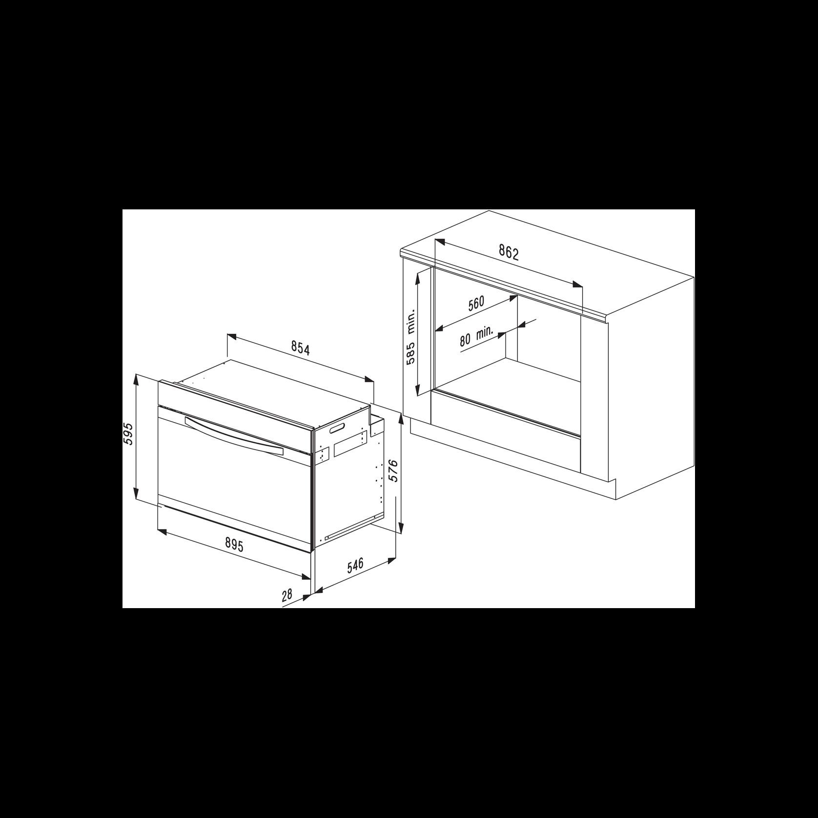 Kleenmaid Black Krystal Oven 90cm gallery detail image