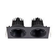 Cevon Dark Art Tilt/Rotate - 2x 14W Double Downlight gallery detail image