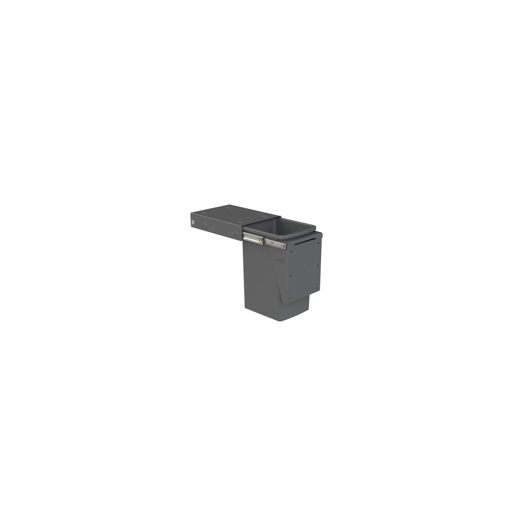 Compact Bin Storage - 1 x 20 Litre Bucket - Cinder - Door Pull gallery detail image