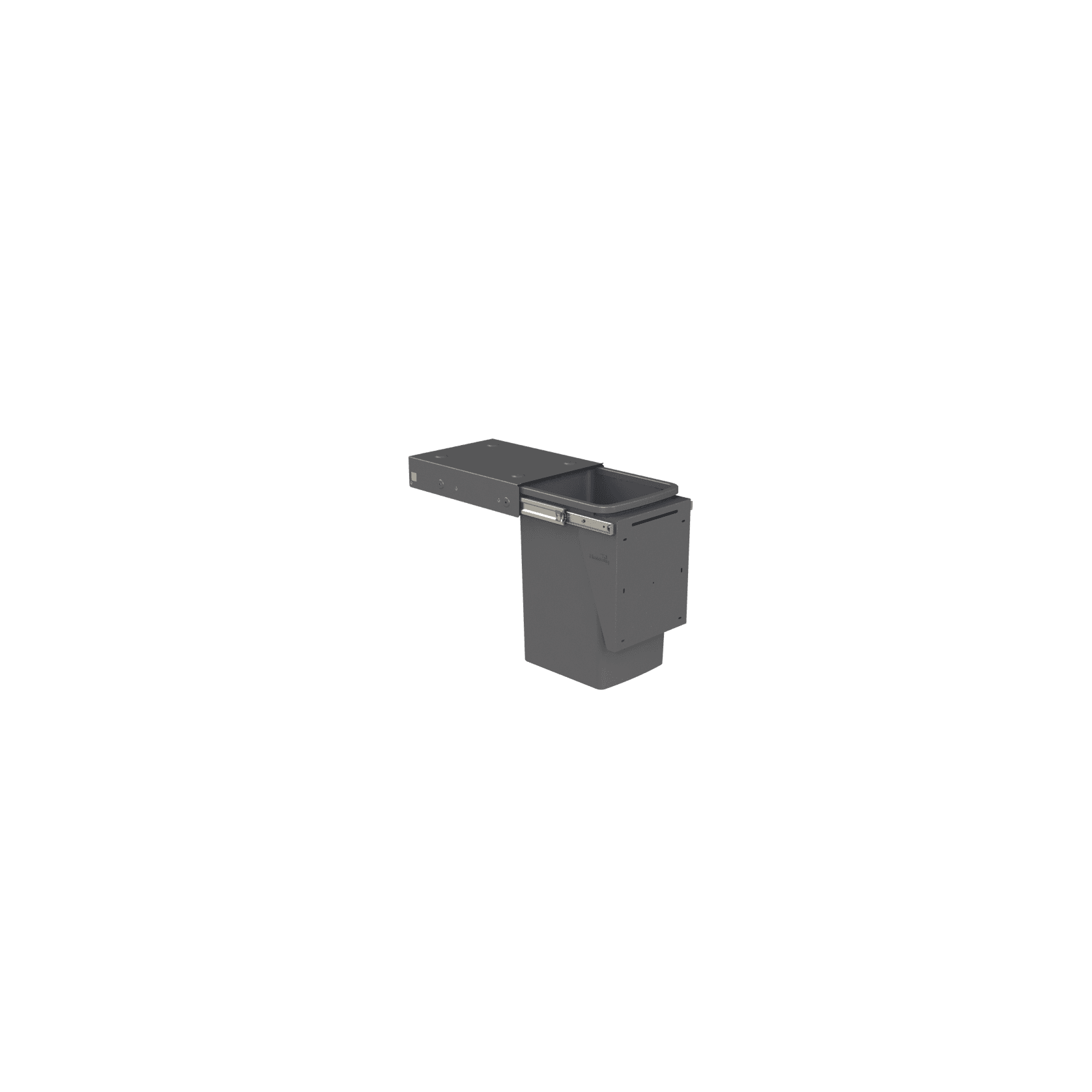 Compact Bin Storage - 1 x 20 Litre Bucket - Cinder - Door Pull gallery detail image