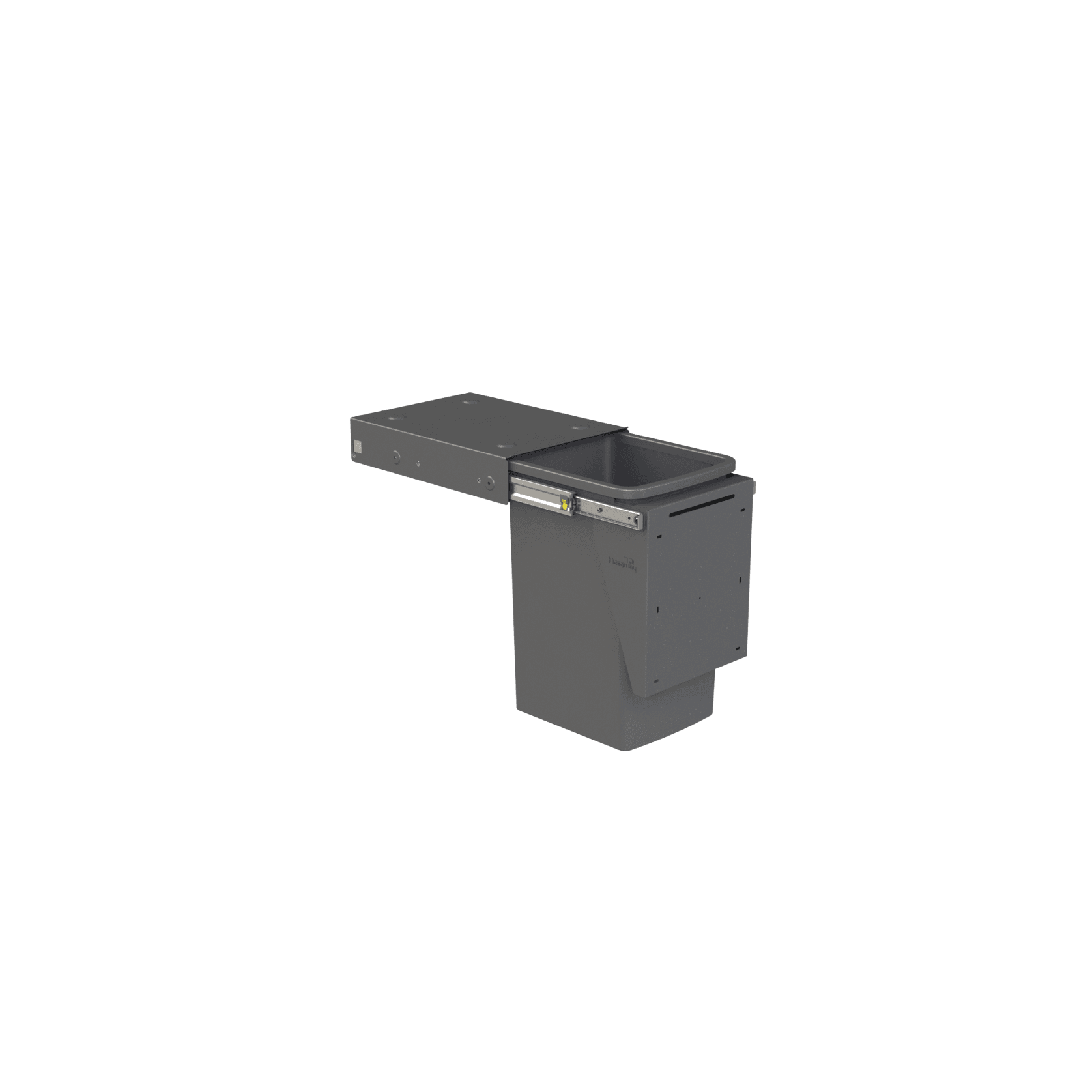 Compact Bin Storage - 1 x 20 Litre Bucket - Cinder - Door Pull gallery detail image