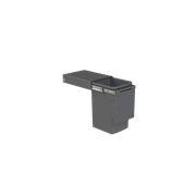 Compact Bin Storage - 1 x 20 Litre Bucket - Cinder - Door Pull gallery detail image