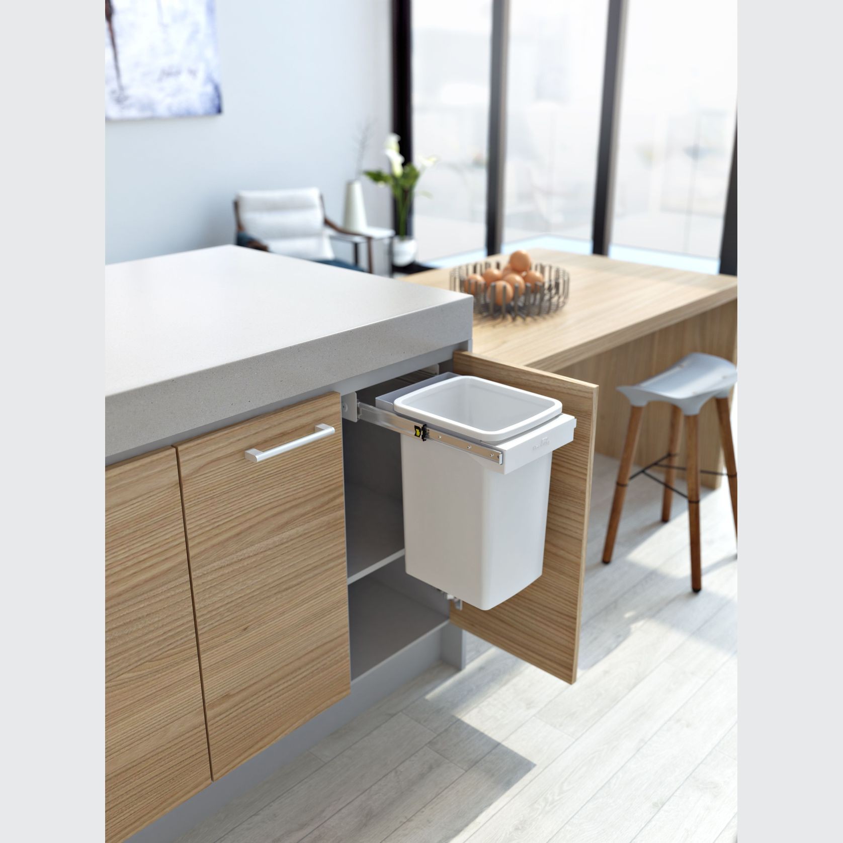 Compact Bin Storage - 1 x 20 Litre Bucket - Handle Pull gallery detail image