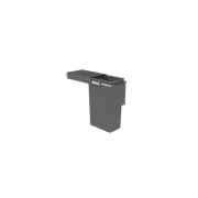 Compact Bin Storage - 1 x 40 Litre Bucket - Cinder - Door Pull gallery detail image