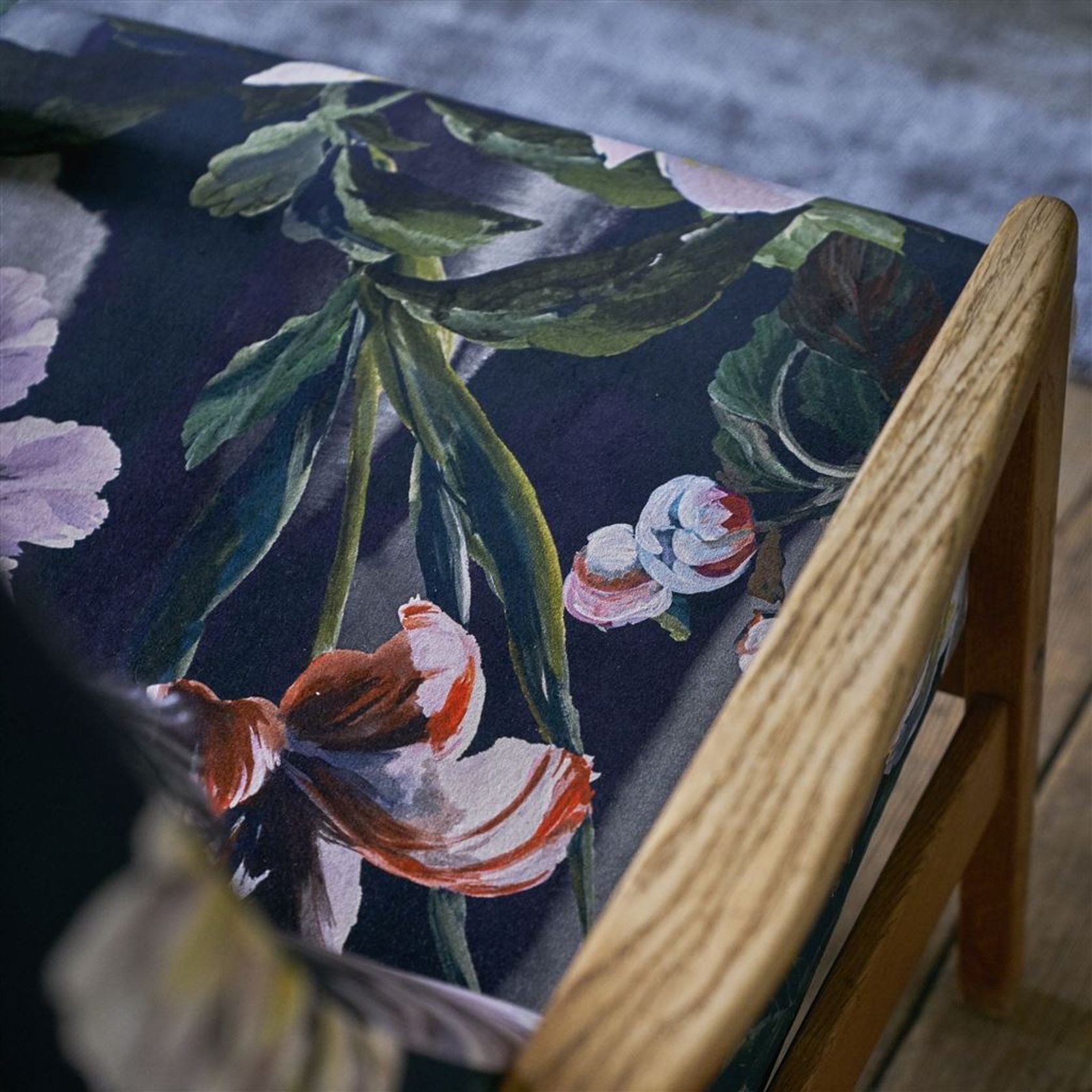 Delft Velvet Noir Fabrics by Designers Guild gallery detail image