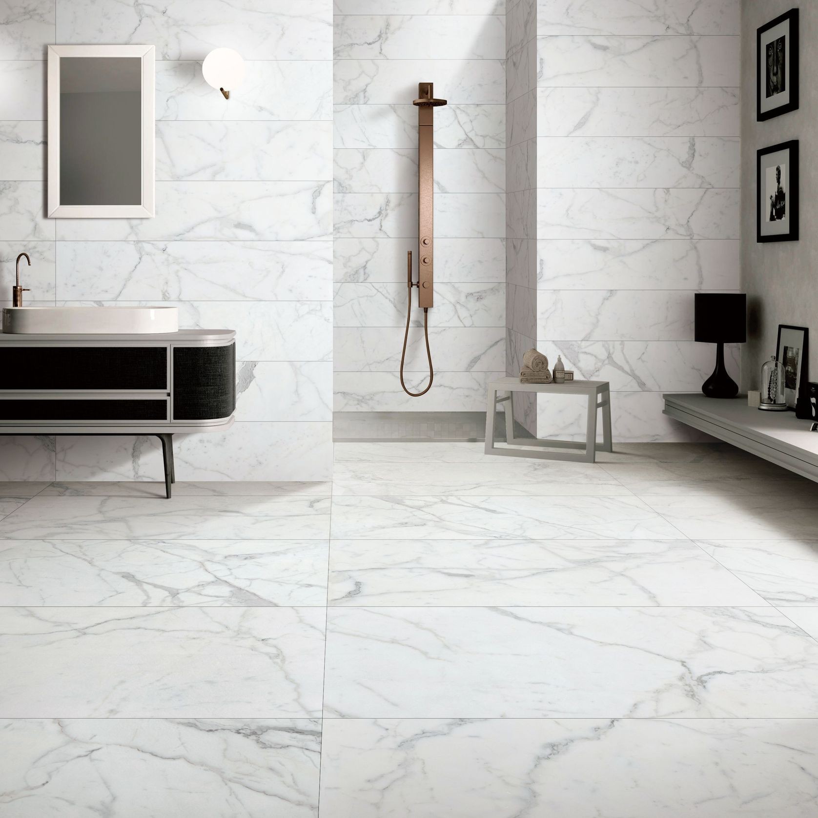 Evo Carrara & Statuario Wall & Floor Tiles gallery detail image