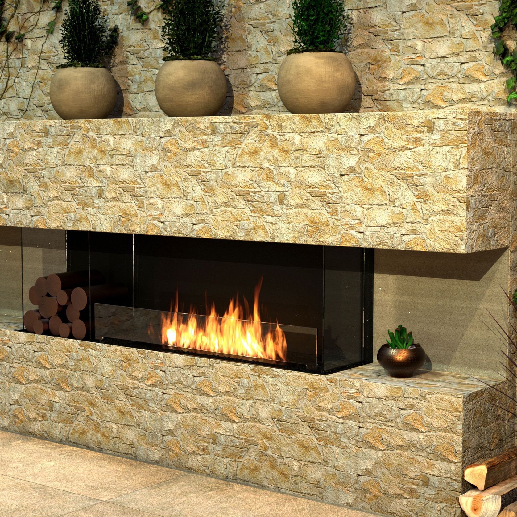 EcoSmart Flex Bay 68 Fireplace gallery detail image