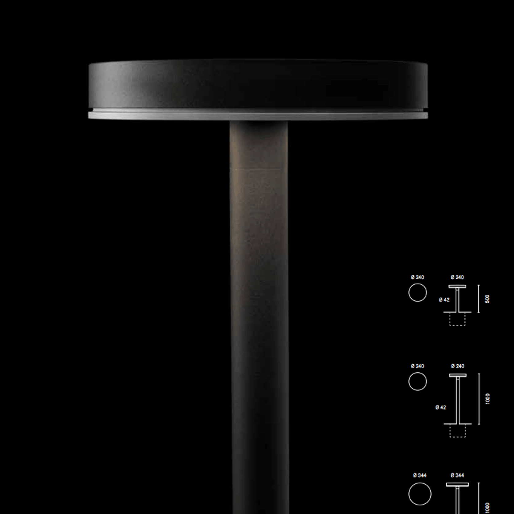 EKLEIPSIS Outdoor Bollard Lamp by Cariboni gallery detail image