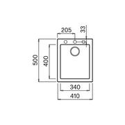 Elleci ELGQ100-40T Quadra Topmount Sink  gallery detail image