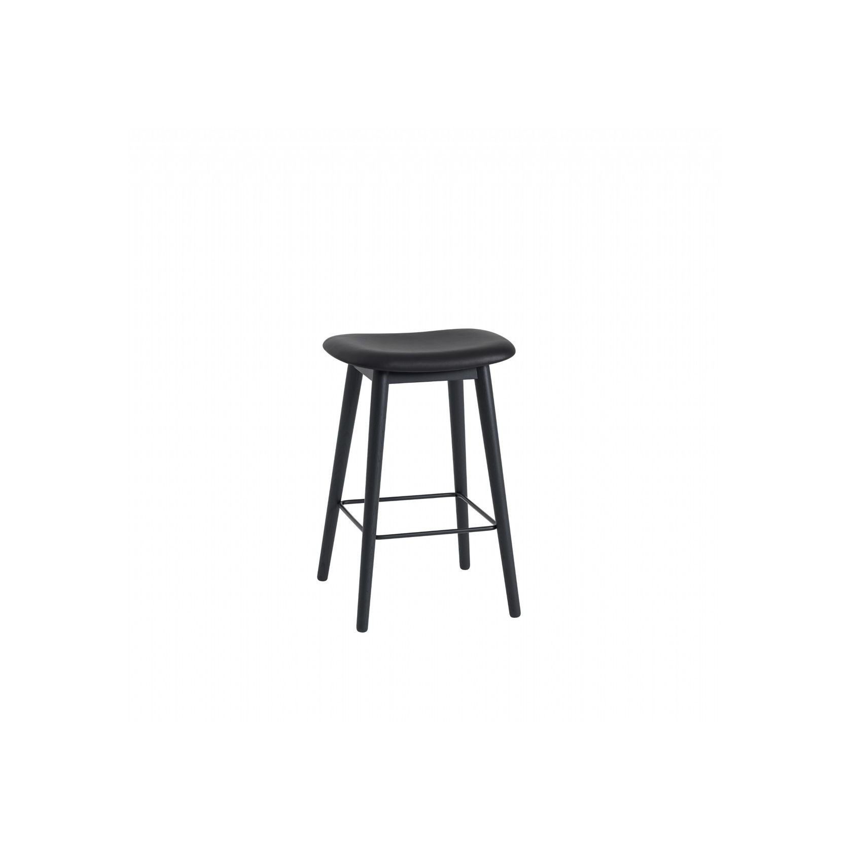 Fiber Bar Stool Wood base 65cm - Leather gallery detail image