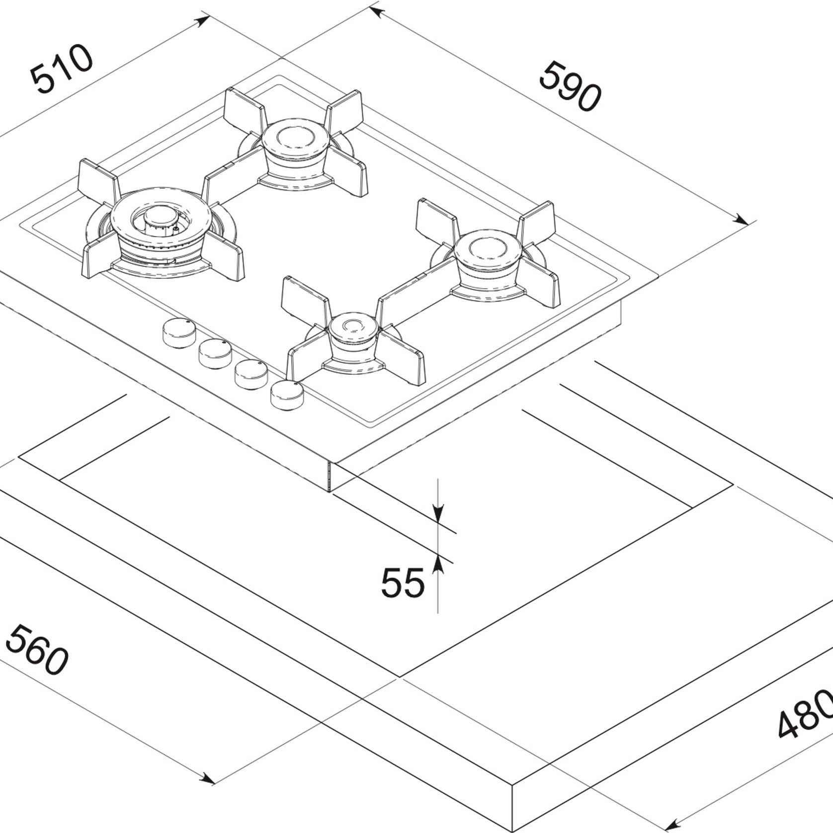 Kleenmaid Gas Cooktop 60cm gallery detail image