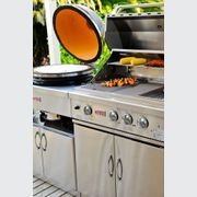 Grandfire Kamado - Integrated with SS Cart Grill gallery detail image
