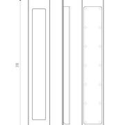 HB1470 310mm Flush Pull for Sliding Doors gallery detail image