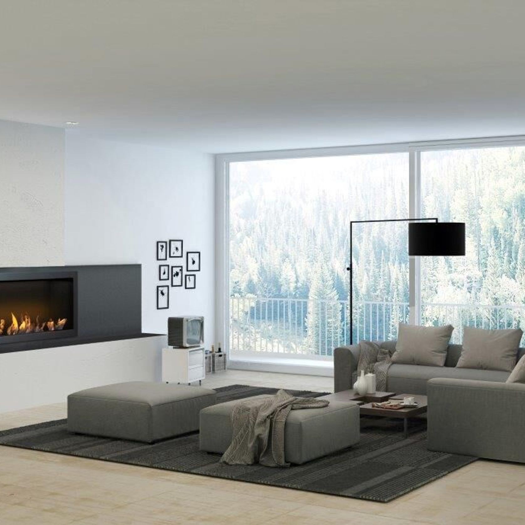 Icon Fires Slimline 1350 Biofuel Fireplace gallery detail image