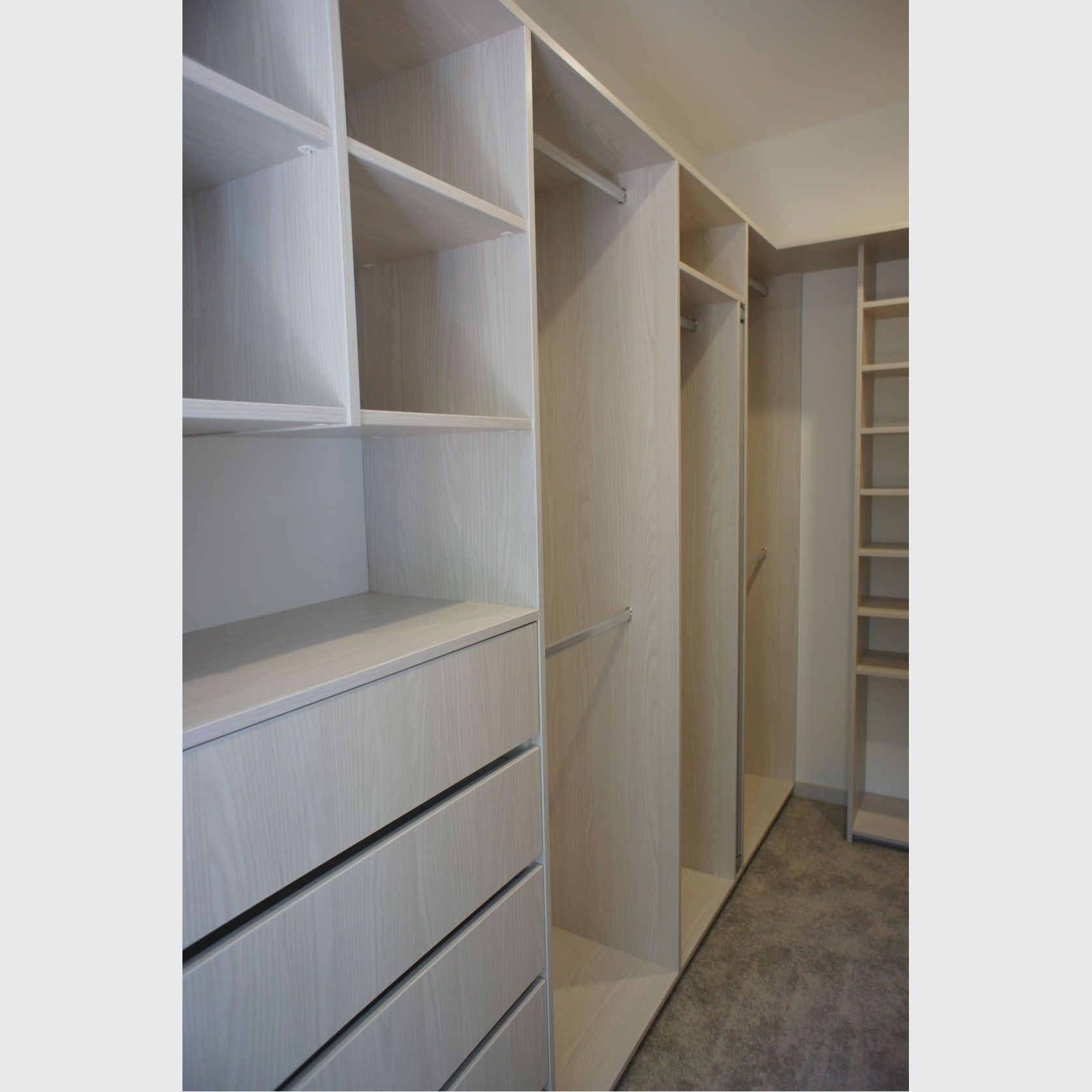 METRO range - Wardrobe in "Washed Oak" woodgrain gallery detail image